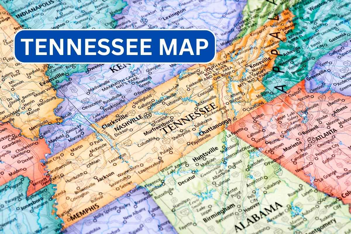 Tennessee Map 2025, Tourist Guide, Cities List, Time